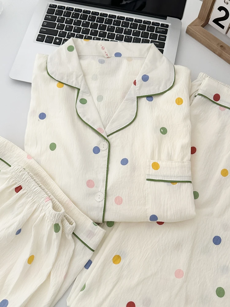 

Cute Summer Sleepwear Women's Three-Piece Set Short Sleeve Shorts Pants Thin Loose Can Wear Outdoors High Aesthetic Home Clothes