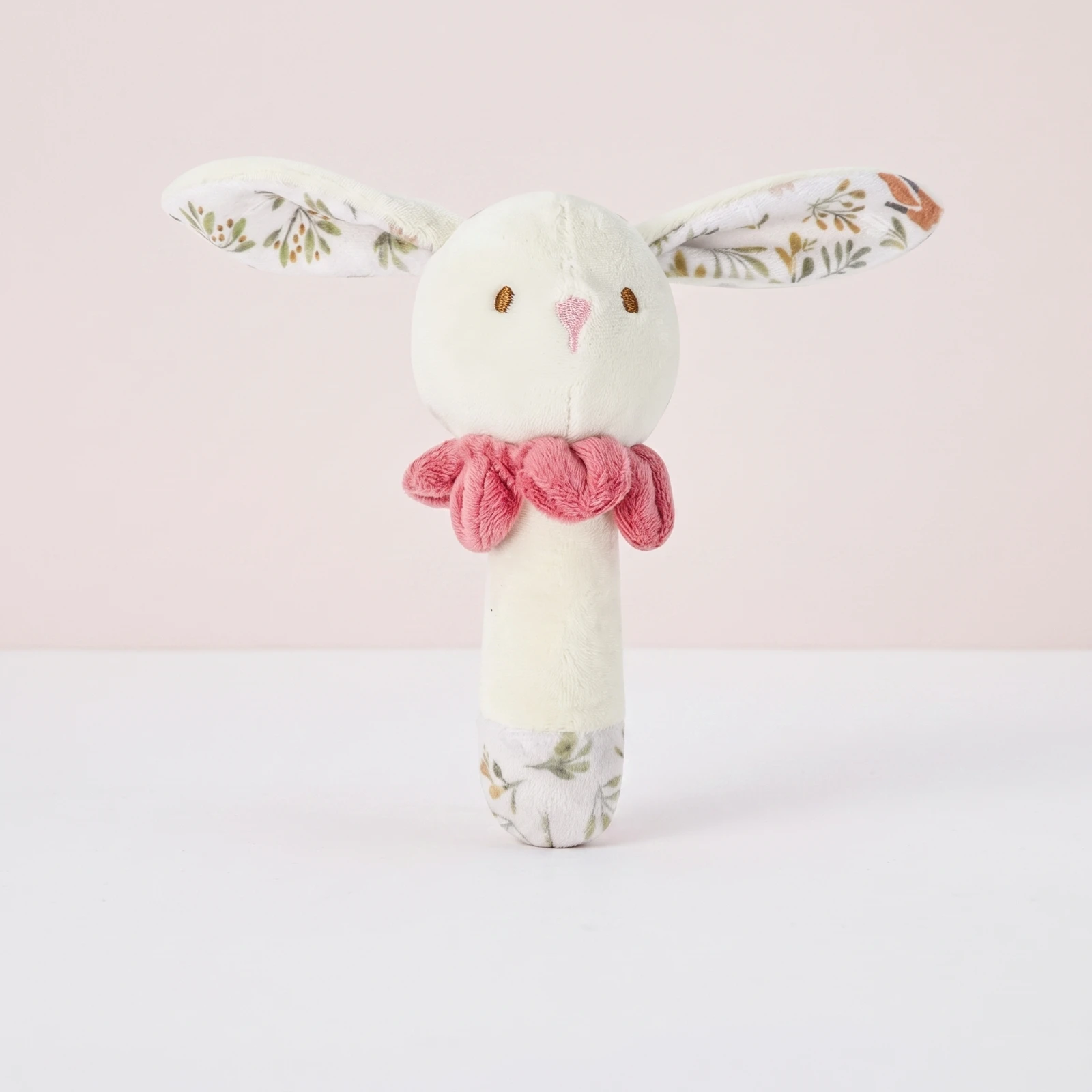 Baby Rattle Teether Toy Lightweight Rabbit Rattle with Bell Sensory Cute for Babies, Stroller, Crib