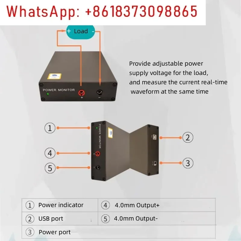 BLU926 100nA-4A Power Monitor Low Power Consumption Analysator Power Current Recording Tester