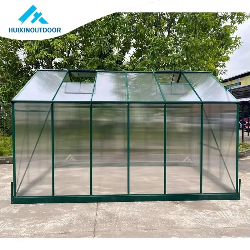 Modern Conservatory Walk-In Greenhouse for Garden Small Home Outdoor Farming Easily Assembled Metal Frame Plant Green House