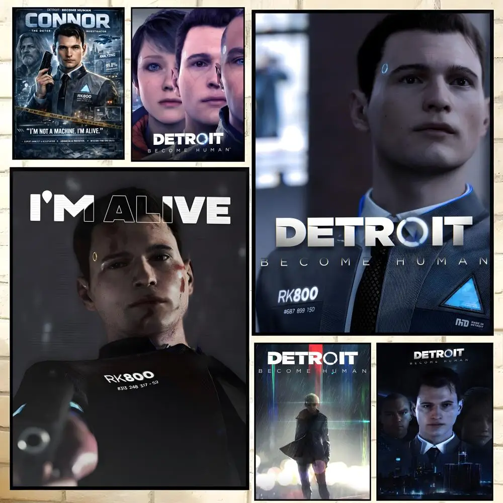 Poster  HD art sticky wall waterproof home living room bedroom bar aesthetic decoration D-Detroit: Become HumanS
