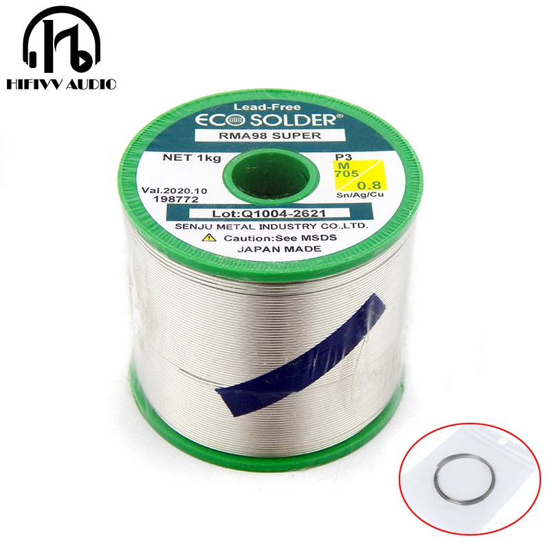 HIFI Solder Wire 0.8mm Japanese Soldering Tin Lines Goods Containing Silver 3% High Quality solder stick cable A Lot Of 5m