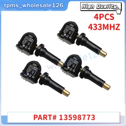 4PCS/Lot Car Tire Pressure Sensor 13598773 13512347 For Cadillac CT6 XT5 SRX Chevrolet Malibu Opel Antara Bolt Karl TPMS 433MHZ