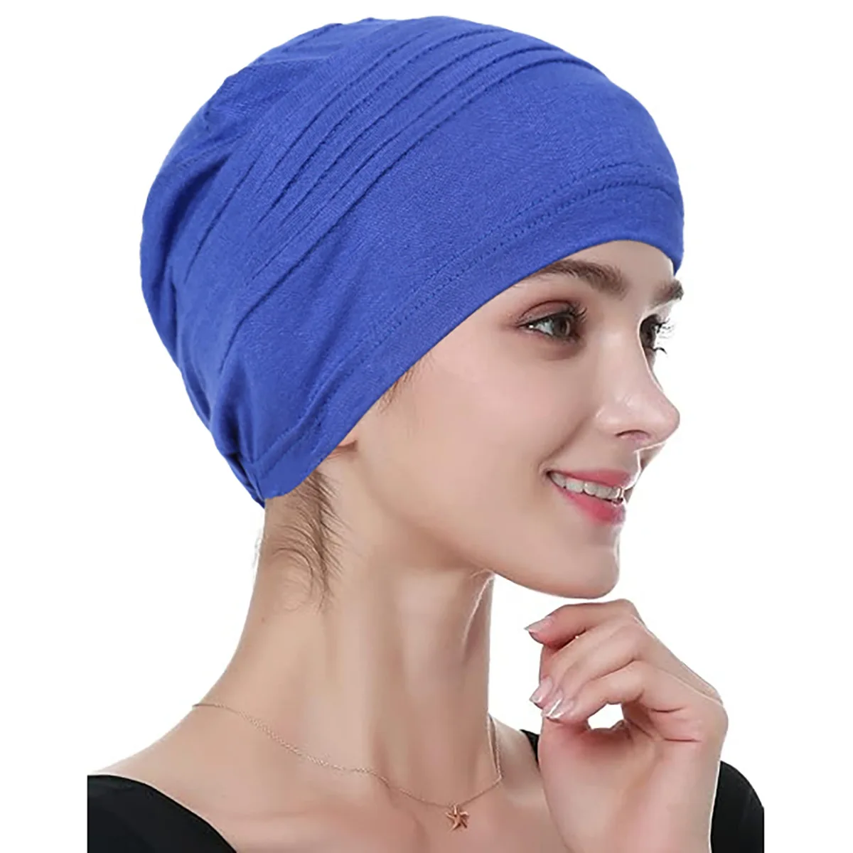 

Cotton Underscarf Muslim Women Solid Color Headscarf Inner Hijab Hat Turban Islamic Beanies Bonnet Hair Loss Headwear Chemo Cap