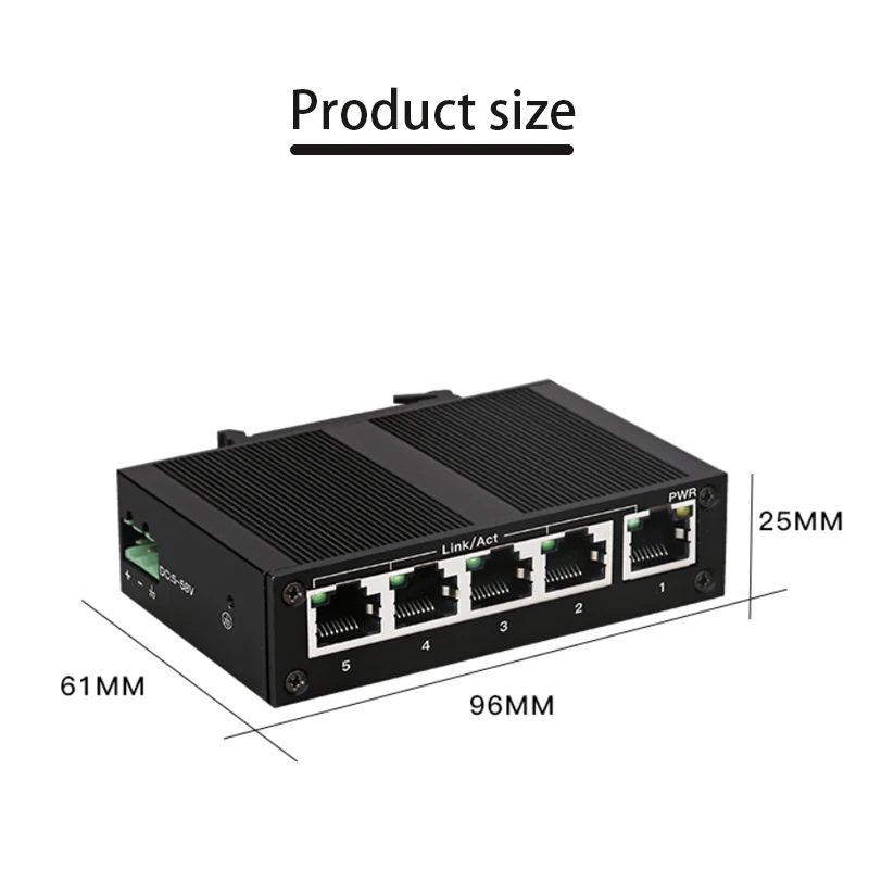 Rj45 Extender Splitter Plug & Play Internet Splitter Adapter 5-Port Industrie 100m Switch Ethernet RJ45 Hub LAN Extensor