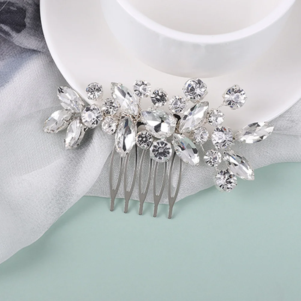 

Bridal Wedding Pins Rhinestones Flower Hair Pin Bride Hairpieces Rhinestone Bridal Comb Barrette Floral Hair Accessories For