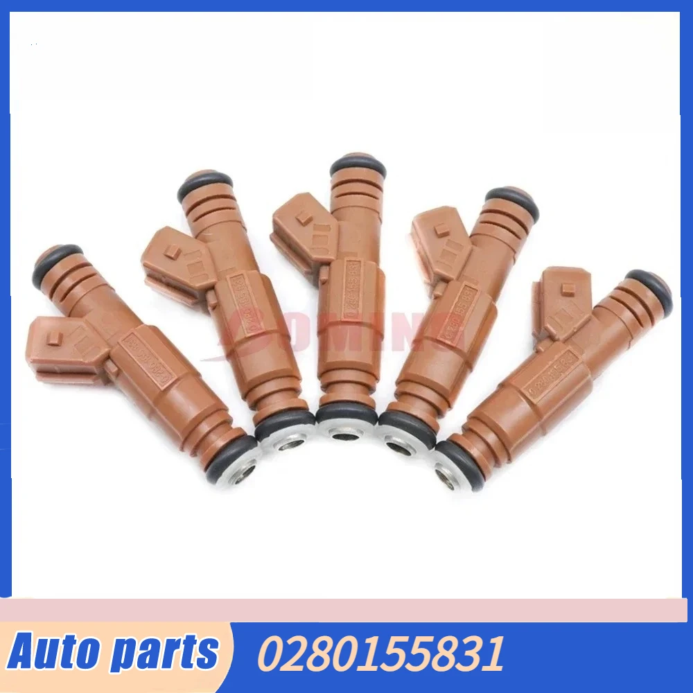 0280155831 Kraftstoffeinspritzdüse 5 Stück Passend für Volvo S80 S60 C70 V70 2.4L 2.5L 1998-2009 5 Stück/Set
