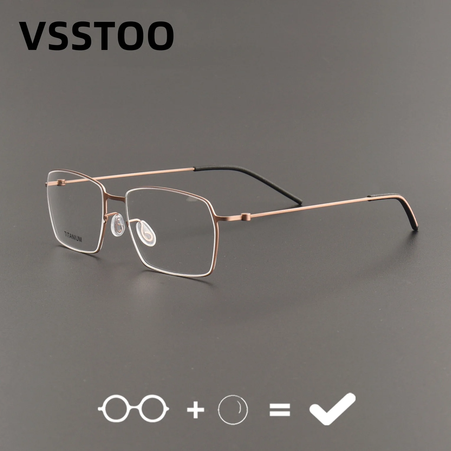 

Titanium Retro Glasses - Ergonomic Nose Pads, Flexible Temple, 6 Color Options