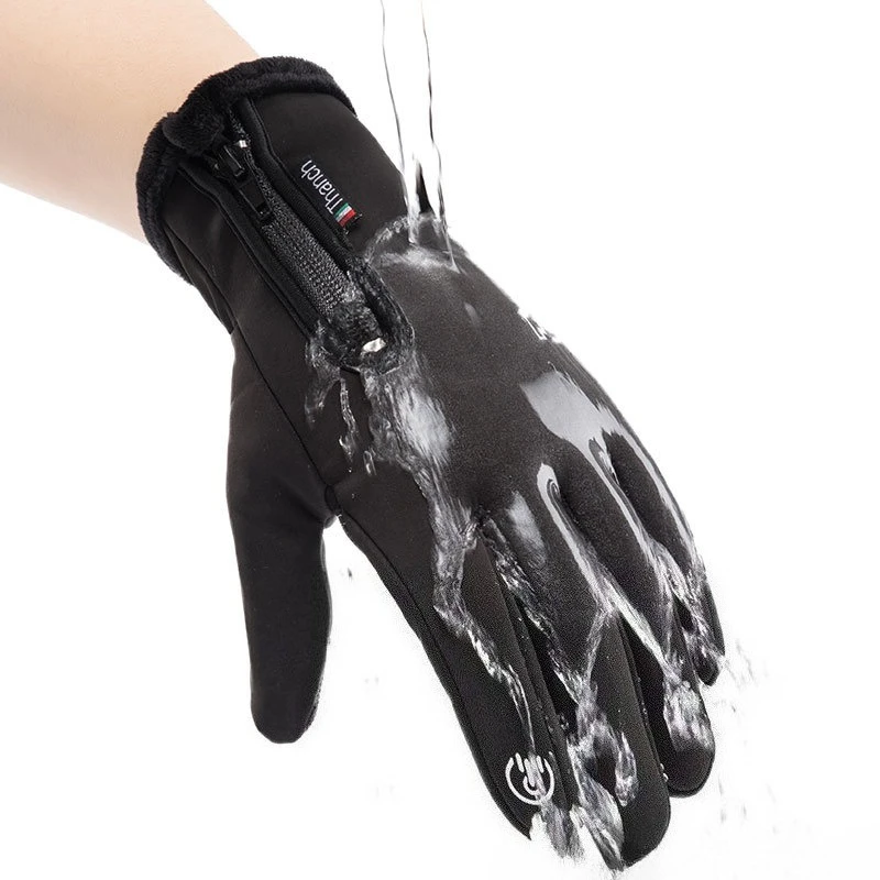 Зимние перчатки, водонепроницаемые, термостойкие, с сенсорным экраном, термоветрозащитные, теплые перчатки, для холодной погоды, бега, спорта, пешего туризма, лыжные перчатки