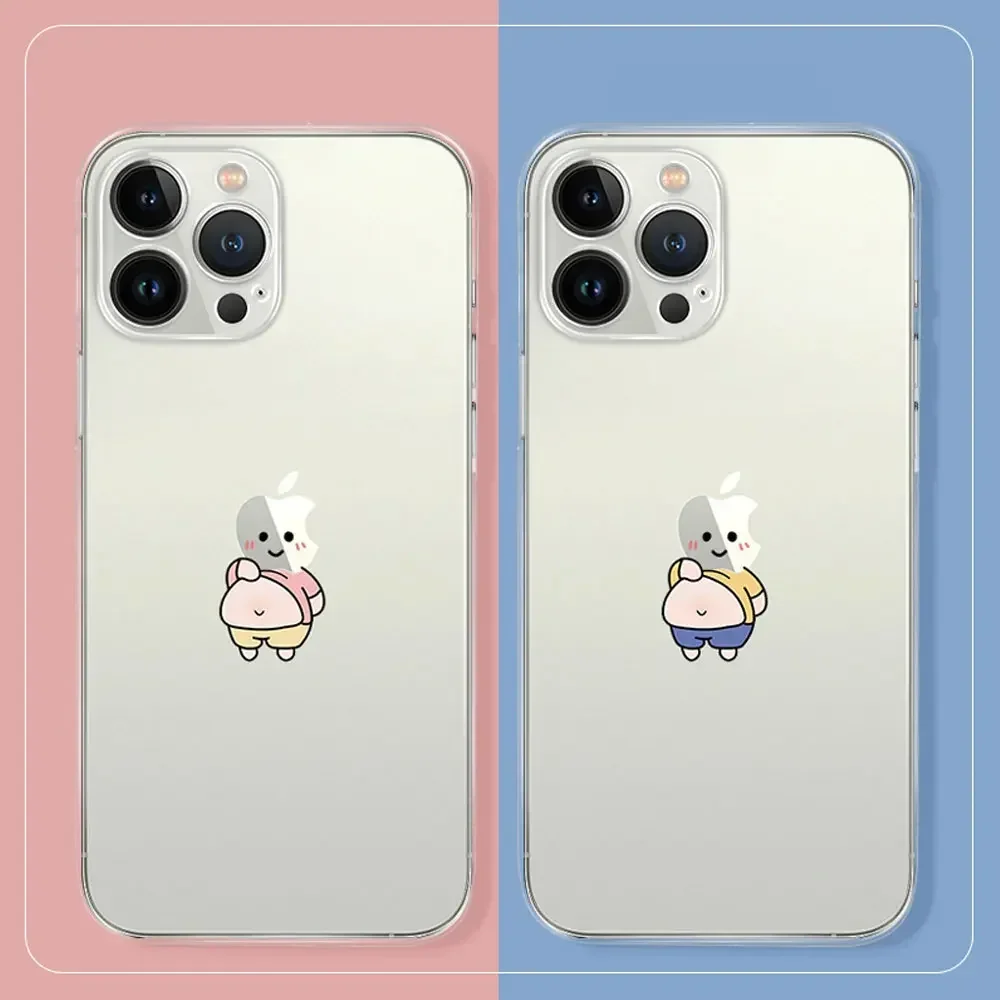 Funny Matchstick Men Phone for IPhone 16 15 14 13 12 11 Pro Max Transparent Couple Soft Covers for XS MAX XR 7 Plus Soft Fundas image 6