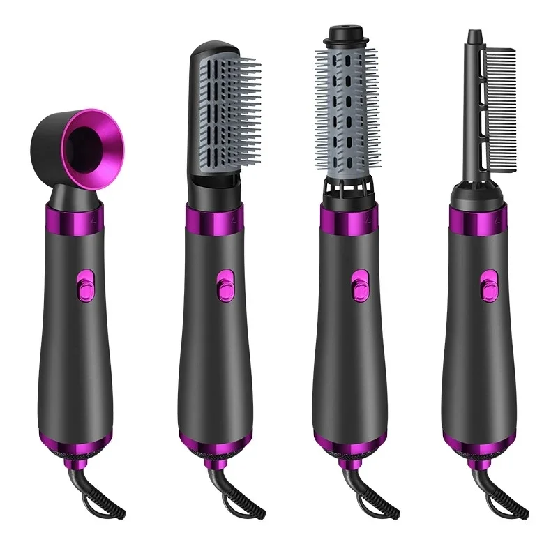 5 In 1 Hair Dryer Hot Air Brush Styler and Volumizer Hair Straightener Curler Comb Negative Ion One Step Brush 220V EU 110V US