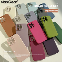 INS Luxury Liquid Soft Silicone Phone Case For Apple iPhone 14 Plus 13 12 11 Pro Max 14 Camera Lens Shockproof Protection Cover