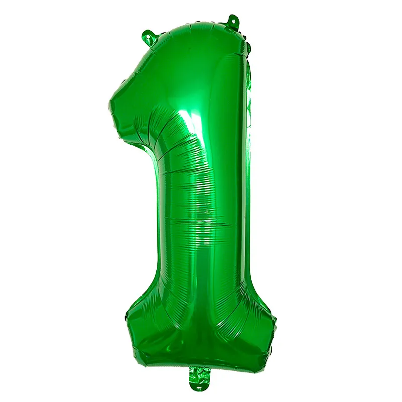 32-calowe duże ciemnozielone balony numeryczne Jungle Safari Balon urodzinowy Balon foliowy 0 1 2 3 4 5 6 7 8 9 globos Balls — zdjęcie 3