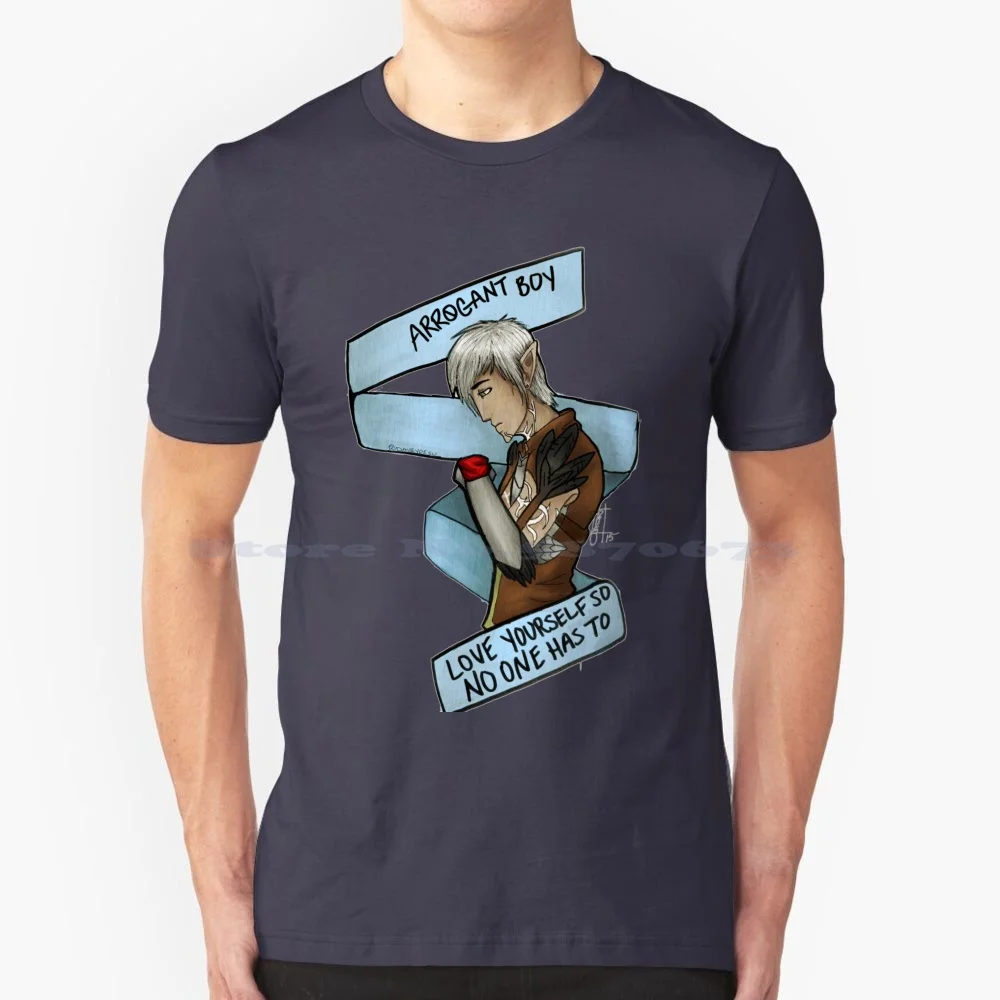 Dragon Age 2 : Fenris ( Therapy Lyrics ) T Shirt 100% Cotton Tee 2 Fenris Dragon Age All Time Low Lyrics Daveydesu Trash