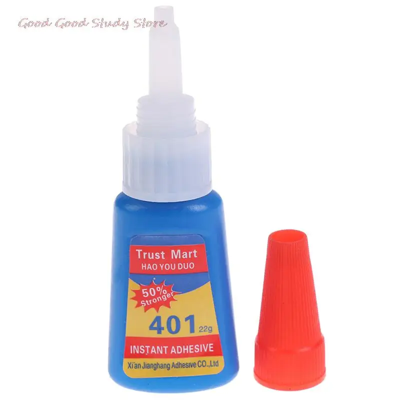 

Top 1PC 20ml Liquid Super Glue 401 Instant Strong Glue Bond Leather DIY Adhesive Gel High Quality