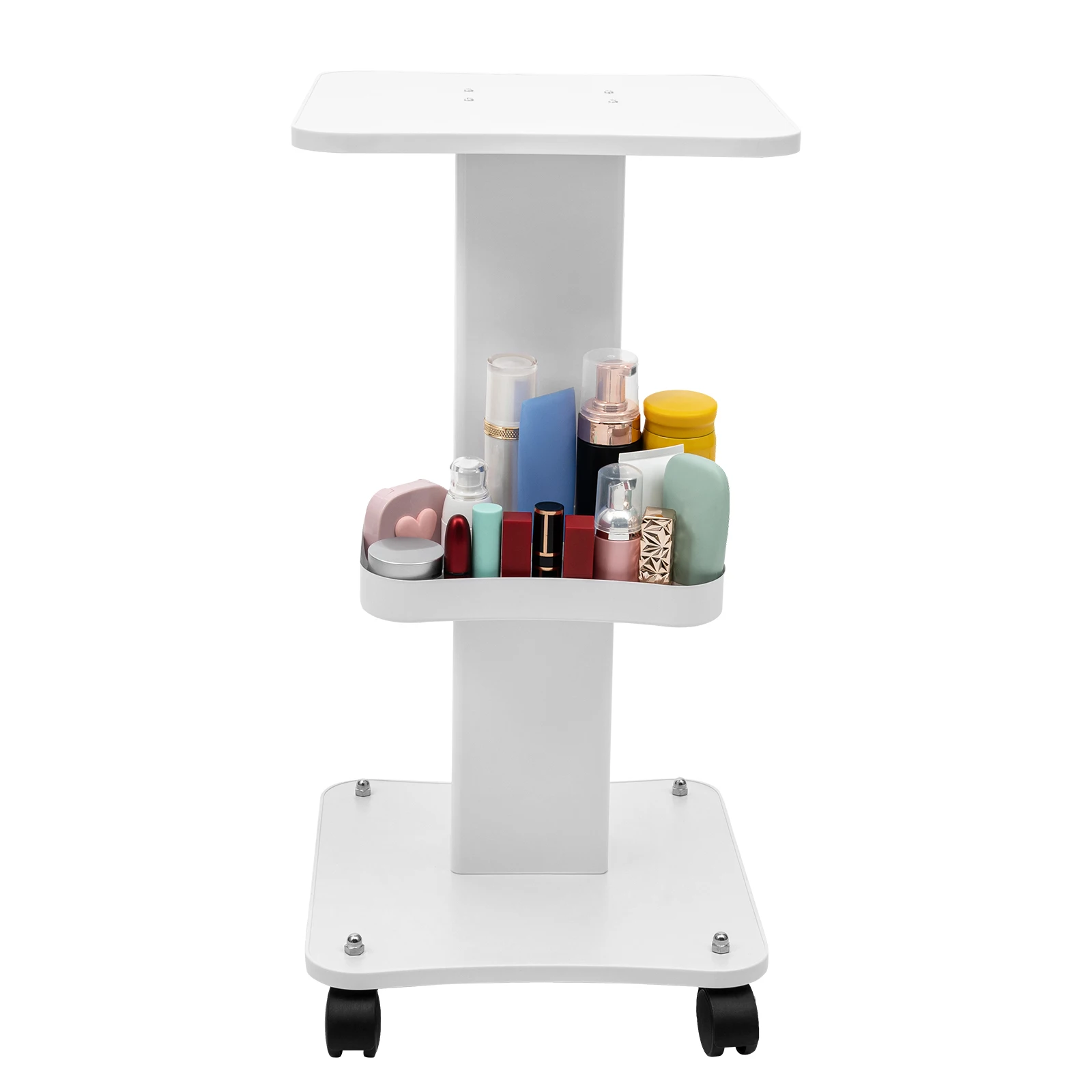 3 Tier Beauty Rolling Cart Hairdressing Storage Tray Salon Spa Service Instrument 360° Swivel Trolley Stand Load 88.18Lbs