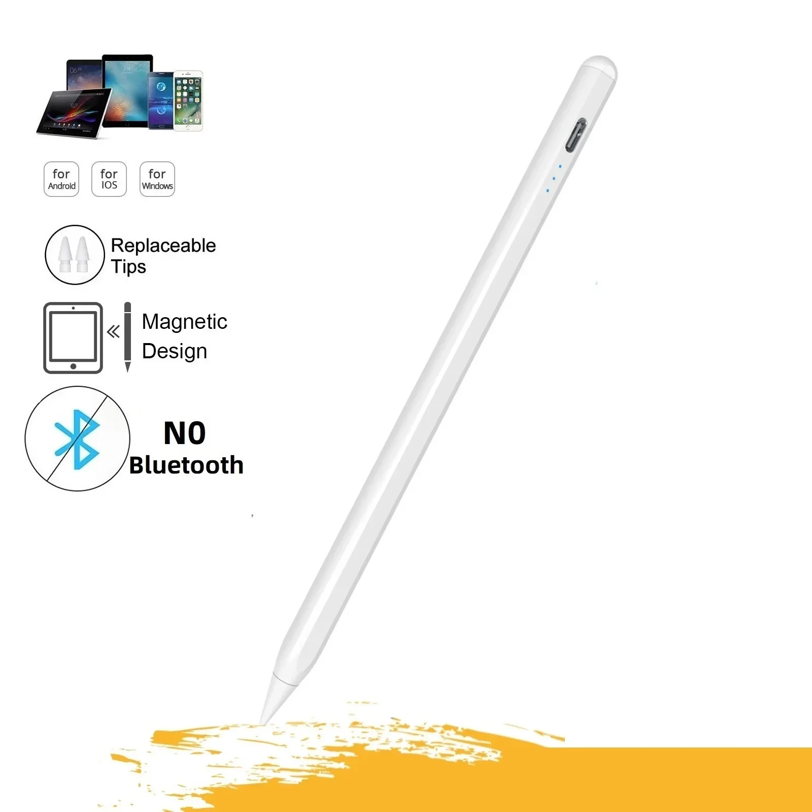 

Universal Stylus Pen 3 Lights Power for Android IOS Display for IPad Apple Pencil for Huawei Xiaomi Tablet Pen Android Stylus