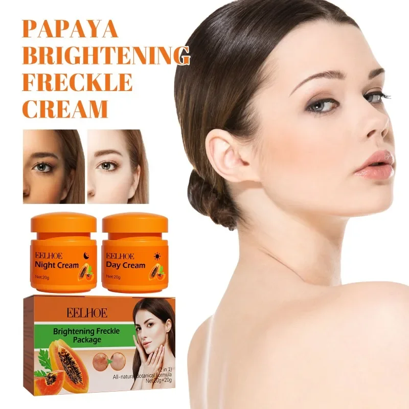 Papaya whitening freckle cream efficace fade facial Melasma macchie scure melanina anti Aging brighten idratante cura della pelle