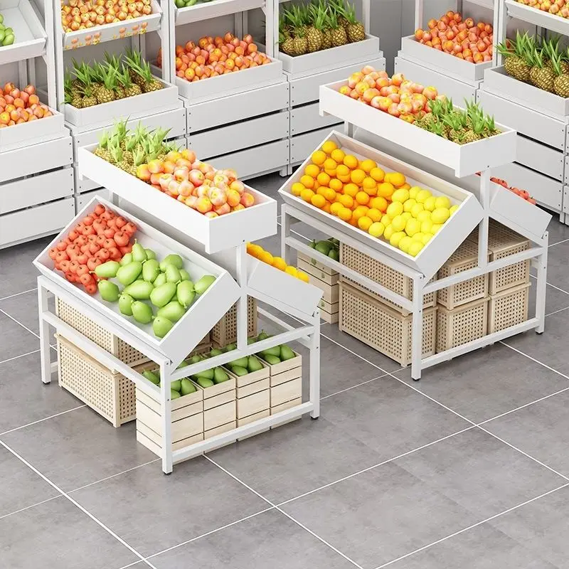 Vegetable and fruit shelves Display rack Display cabinet Supermarket Nakajima Display stand Fruit shelf Creative multi-storey