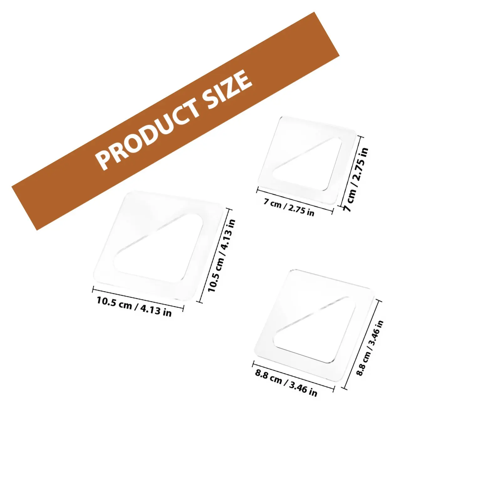 3Pcs Acrylic Router Templates Set For Woodworking Projects Woodwork Triangle Chopping Board Stencil Handle