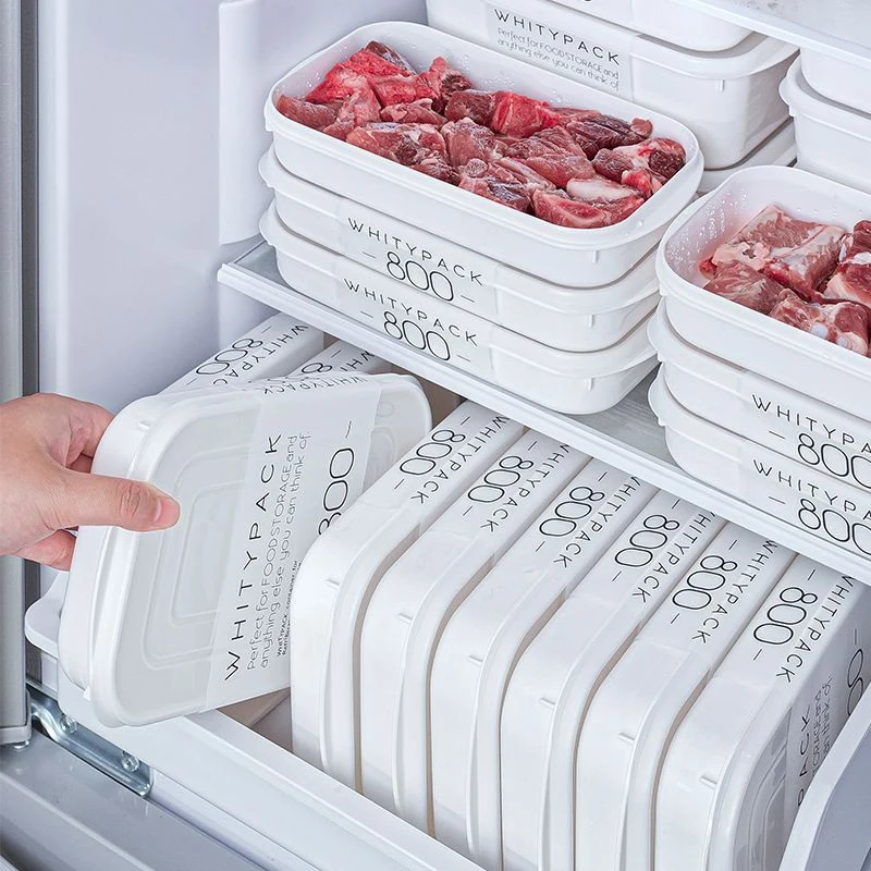 Japanese Frozen Meat Packaging Box Food Grade Refrigerator Storage Fruit Vegetable Preservation Prepare The Dishes Divided