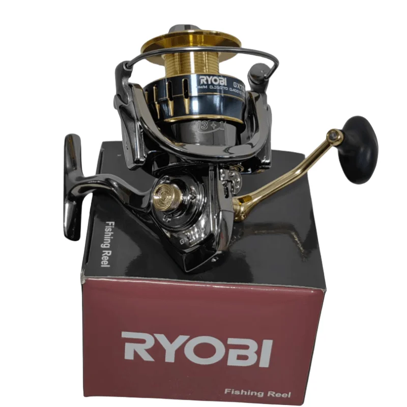 RYOBI-carrete de pesca de Metal (CODEK), bobina de pesca de 25Kg, potencia de arrastre máxima, rueda giratoria, carrete poco profundo, adecuado para