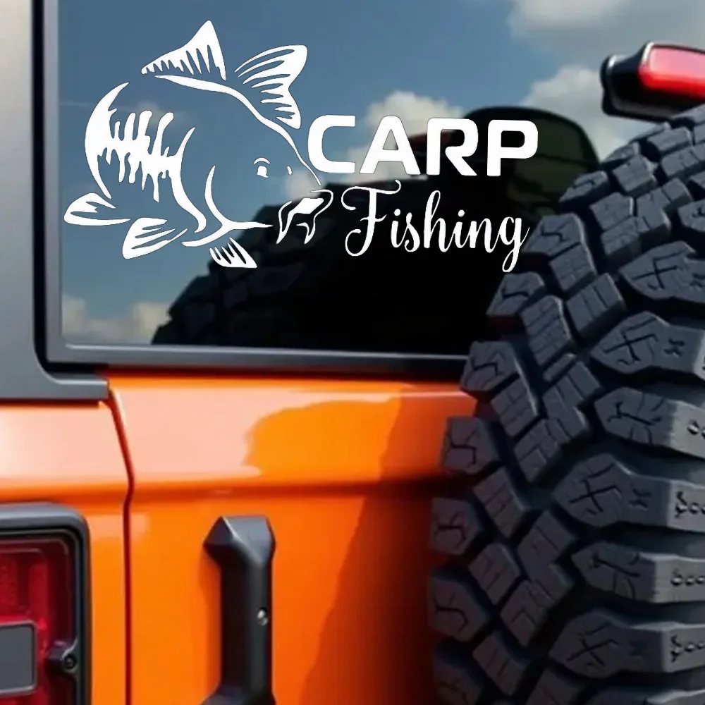 1Pc Carp Fishing Waterproof Vinyl Sticker for Car Motorcycle Bumper Window Decor 1Pc Carp Fishing Waterproof Vinyl Sticker for Car Motorcycle Bumper Window Decor