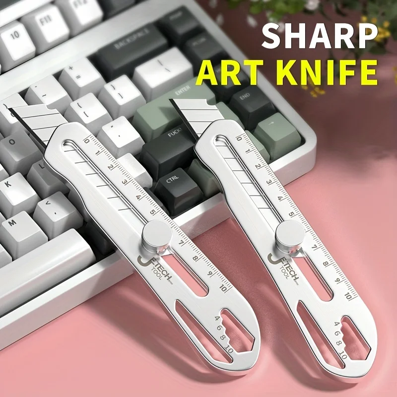 سكين فني عالي التحمل مصنوع بالكامل من الفولاذ السميك والكبير من الفولاذ المقاوم للصدأ وحامل أدوات متين من الدرجة الصناعية #6