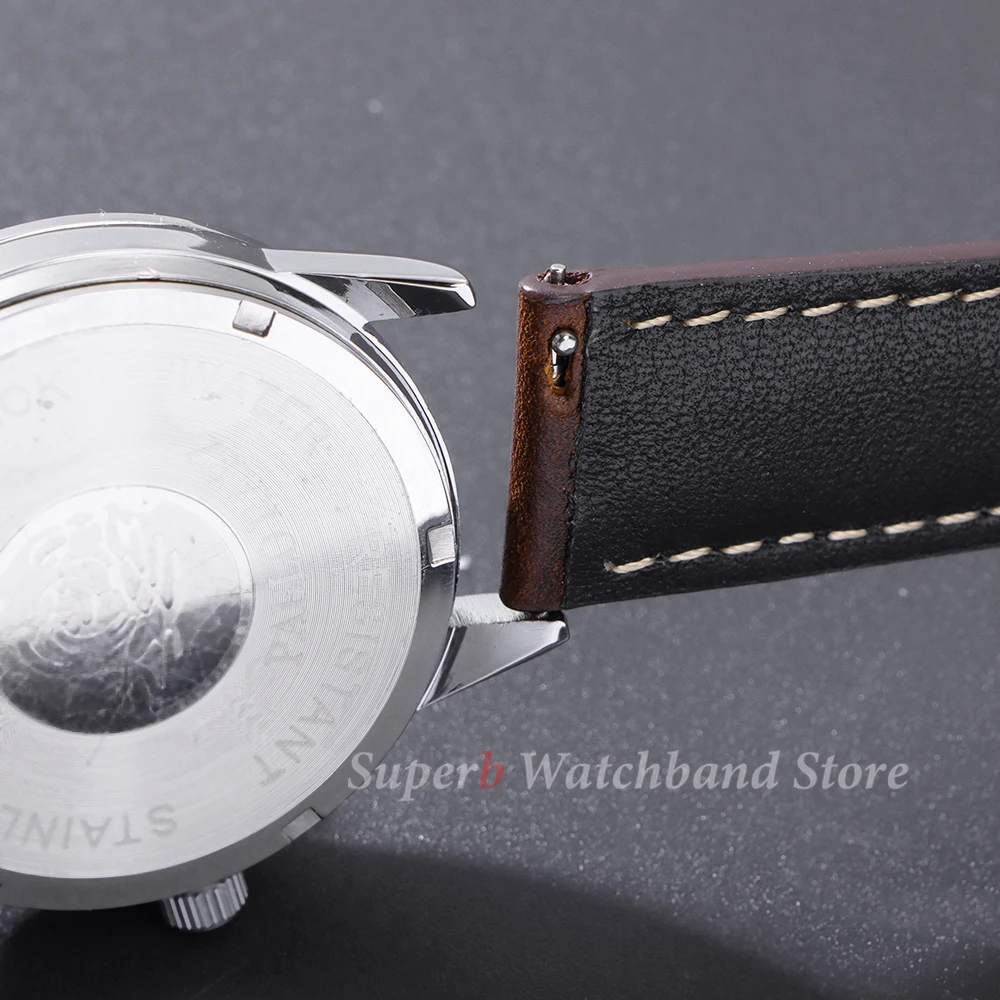 خمر النفط الشمع الجلود سوار لساعة سامسونج غالاكسي 18/19/20/21/22/24 مللي متر خياطة جلد البقر الإفراج السريع حزام جلد العجل