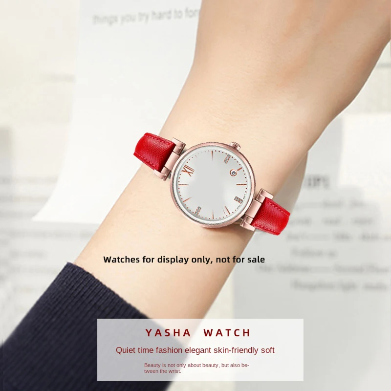 ساعة جلد البقر النسائية حزام ، INS ، مناسبة لسلسلة كاسيو شين ، فوسيل ، نجمة السماء فيتا الماس ، منقوشة طالب ، 10 مللي متر ، 12 مللي متر ، 14 مللي متر