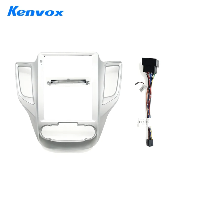 Kenvox 9.7" Tesla Vertical Screen Car Radio Fascia Frame for Changan CS35 Dash Kit Install Panel wire harness Adapter