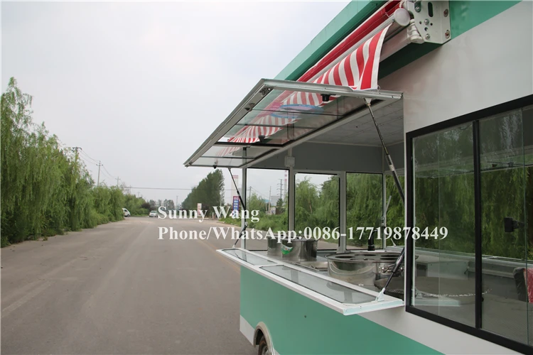 Coche de cocina eléctrico/camión de comida/coche de servicios de comida rápida carrito de pescado móvil coche de helado