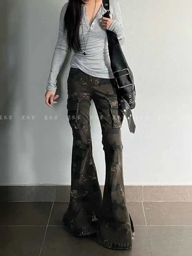 

Women Black Gothic Baggy Jeans Harajuku Oversize Denim Trousers Japanese 2000s Style Y2k Vintage Jean Pants Trashy Clothes 2025