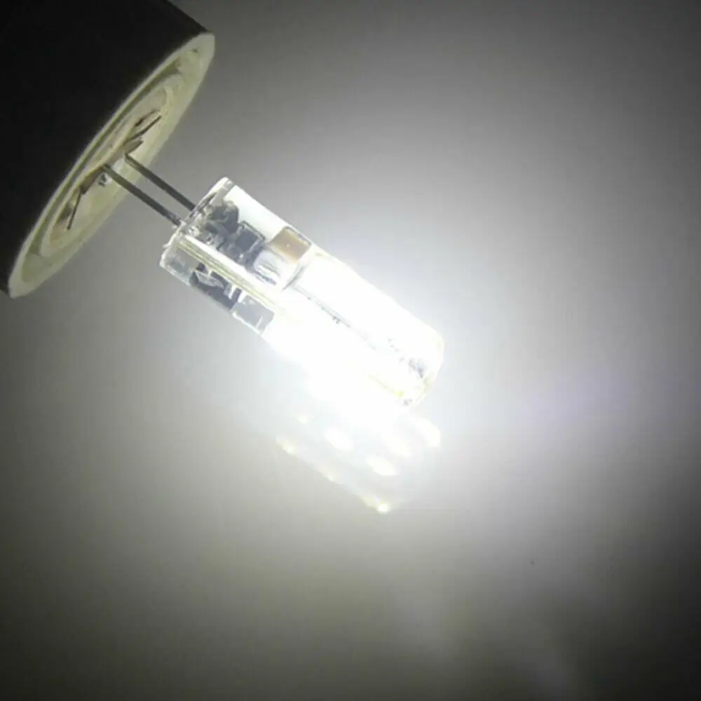 Mini bombilla LED G4 220V AC/DC12V SMD 3014, luz de silicona 24 48 LED, reemplazo de lámpara halógena de 20W 30W, luz de araña de Ángulo de haz 360, 5 uds.