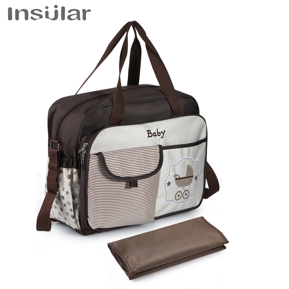 Insualr Brand Large Diaper Bag Organizer Nappy Changing Bags Maternity Bags For Mother Baby Bag Stroller Diaper Handbag Bolsa