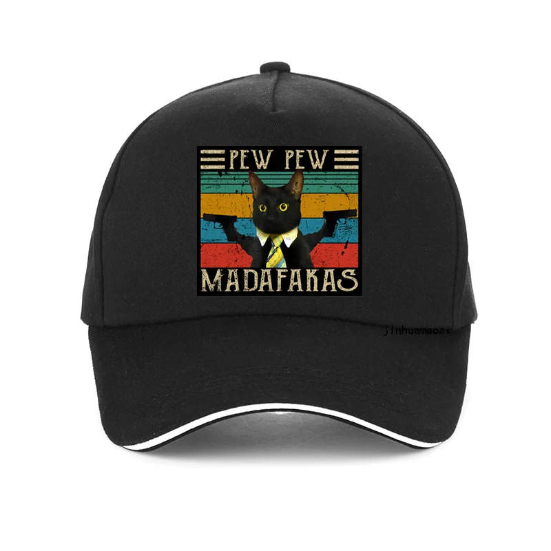 

Pew Madafakas Men's Baseball cap Cute Black Cats Print women Fashion hip hop cap Pew Pew Madafakas cartoon cat female sunhat