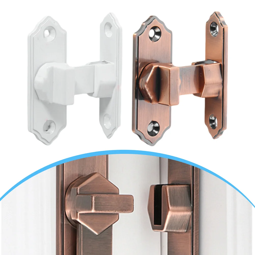 1pcs Door Lock Left And Right Latch Bolt 90 Degree Sliding Door Latch Lock Toggle Latch Cabinet Closet Right Angle Lock Hardware