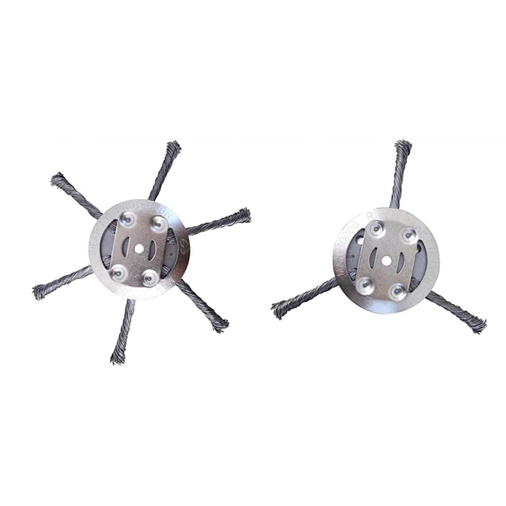 6 Inch Steel Wire Grass Trimmer Heads, Trimmer Head Grass Strimmer Steel Wire Wheel Mower Weed Brush Cutter