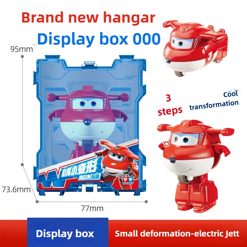 En stock AULDEY Auténtico juego de juguetes transformadores de tamaño pequeño Super Wings - Jett & Dizzy |   Mini Robots |   Regalo de vacaciones ideal para niños