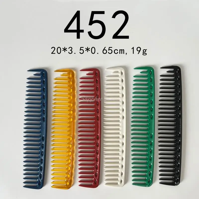 Japanese 452 Wide Tooth Large Hair Cutting Comb 20cm Barber Shop Resin Multifunctional Haircut Comb For Salon Hairdressing