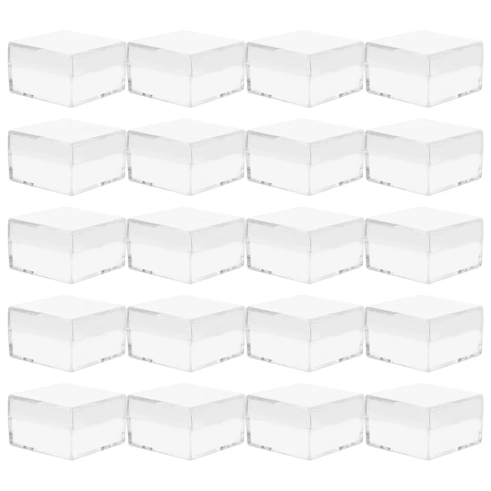 

30pcs Transparent Storage Boxes Clear Mini Display Case for Collectibles Specimens Rock Mineral Acrylic Cube Postcard Candy