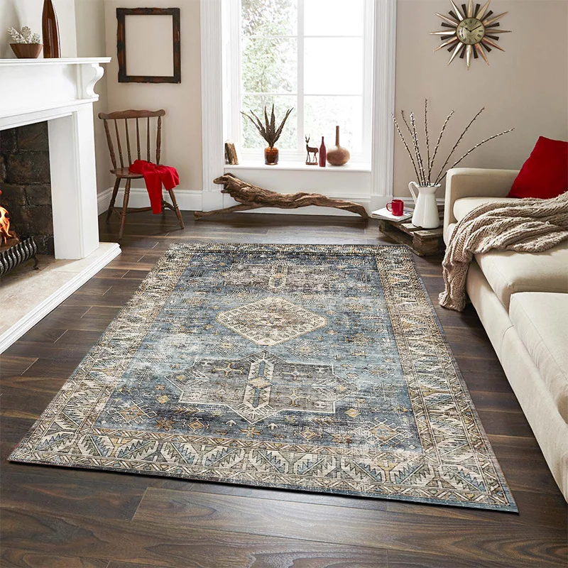 

Room Anti-Slip Living Soft Bedroom Washable Geometric Non-Slip Modern Rug Plush Shaggy Lightweight Carpet Nordic Eco-Friendly