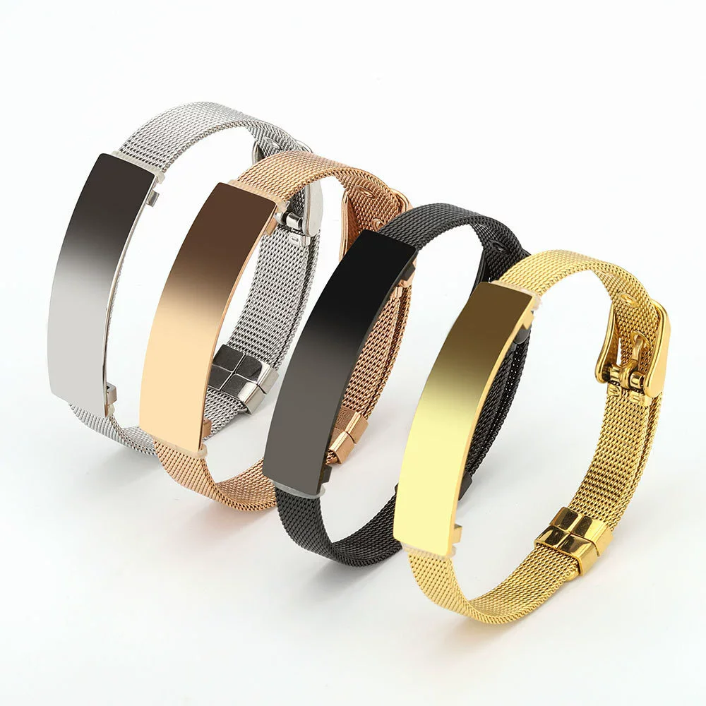 

Заготовка для браслета из нержавеющей стали для гравировки, металлическая идентификационная пластина для записи браслета «сделай сам», зеркальная полировка, оптовая продажа, 10 шт.