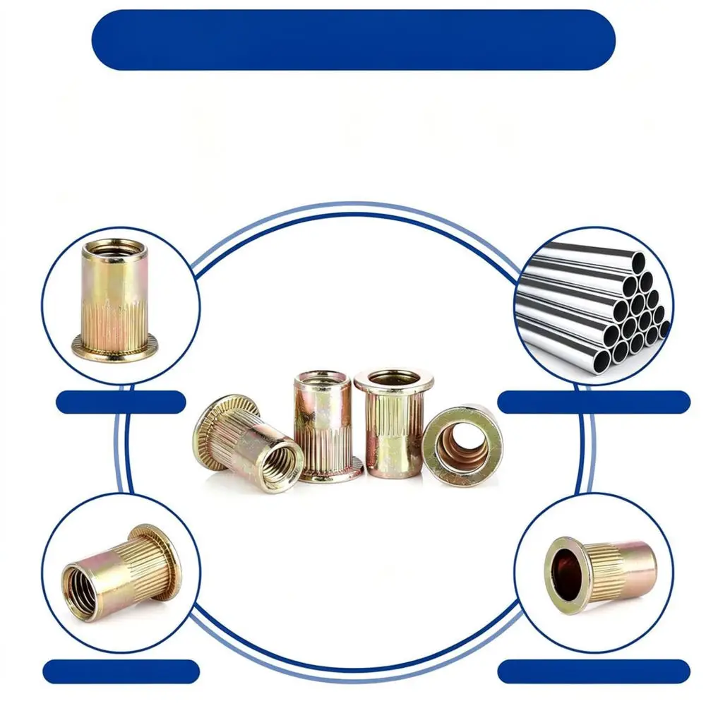 Carbon Steel Threaded Rivet Nut Tool Set Automotive Maintenance Hardware Fastener Manual Applicator Professional Kit