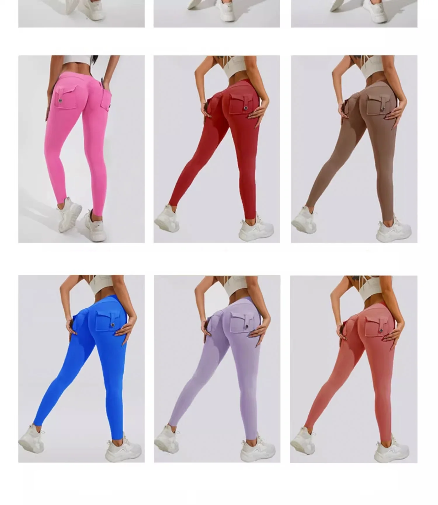 Naked Feeling Damen Fitness Freizeit-Laufleggings mit hoher Taille, Hüftlift, Gesäßfalten und Gesäßtasche, atmungsaktive Hose – Detail 7