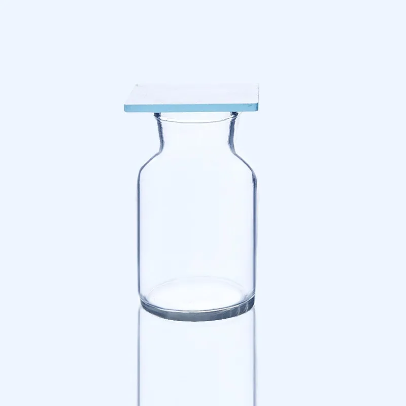 Glass gas cylinder Gas collection bottle 125/250/500/1000ml Frosted gas bottle with lid With glass cover