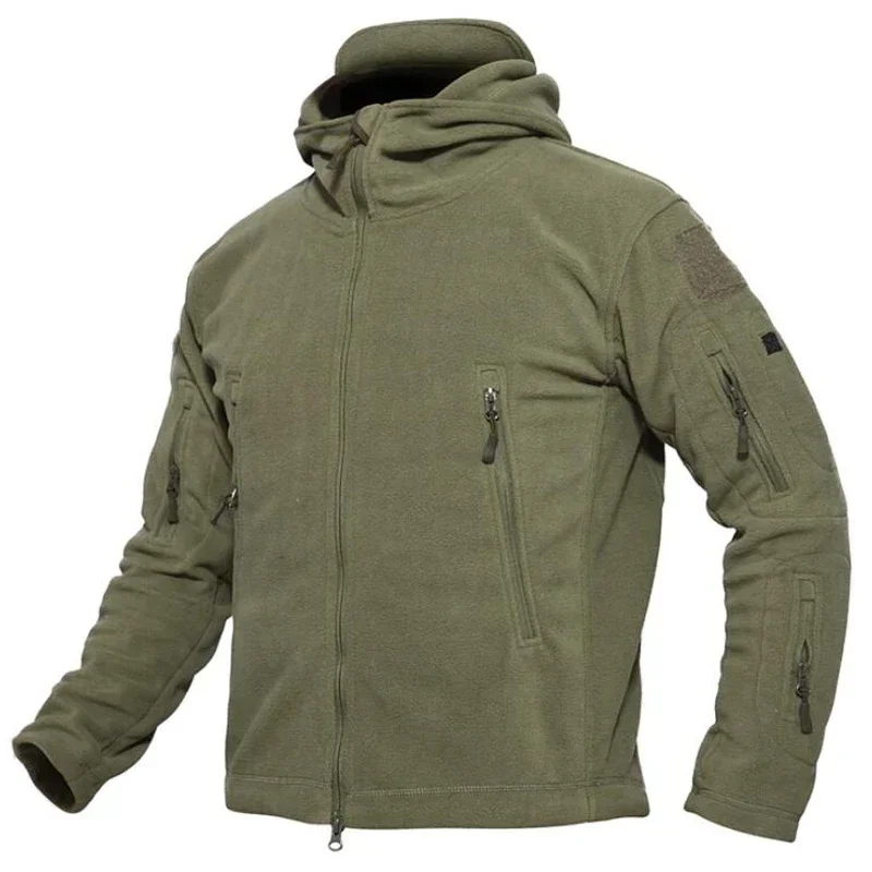 

New Fleece Thermal Jacket Men Winter Outwear Windbreaker Velvet Warm Hoodie Coats Male Multi Pocket Military Tactical Jackets