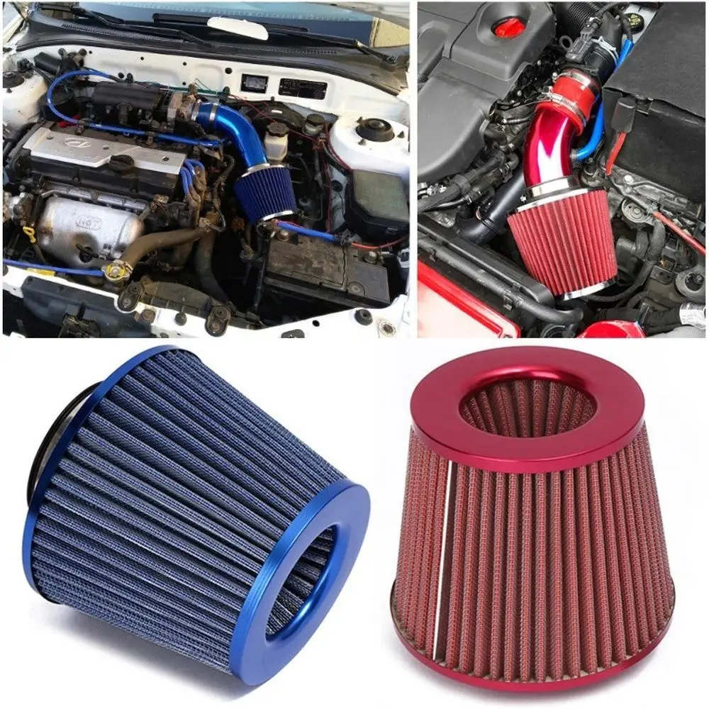 High Quality High Flow Air Intake Filter 76mm 6 Inch Cone Airfilter Cold Mushroom Head