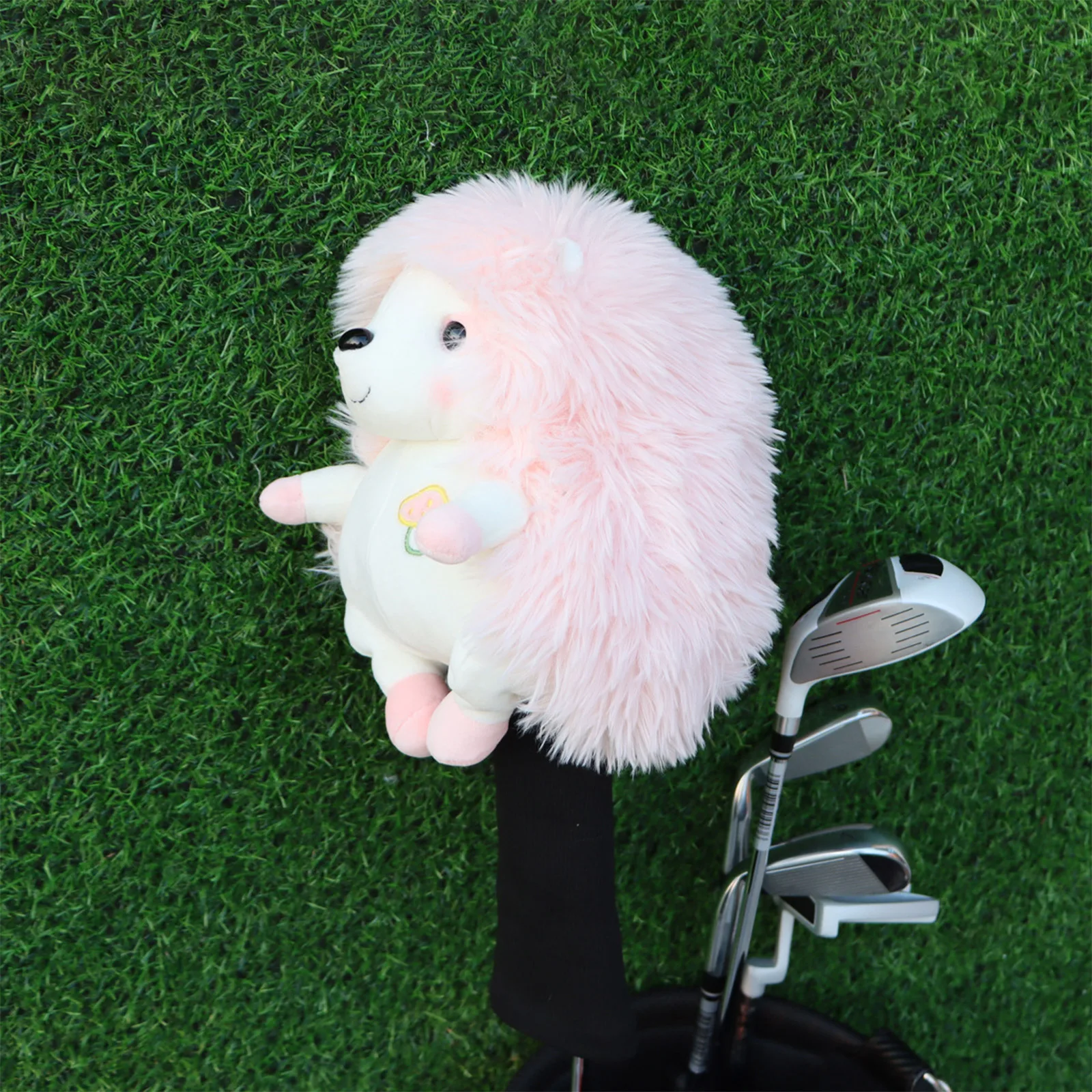 1Pc Golf Club Head Covers Cute Plush Hedgehog Headcover for Standard 460cc Driver
