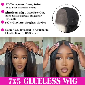 Desgaste Fácil Go Straight Lace Wig 13x4 13x6 360 Perucas Dianteiras Do Laço 6x4 7x5 Pré-Cut Lace Wig Cabelo Humano Pronto Para Usar Lace Encerramento Peruca 8 principais vendas cabelo do brasil - №8